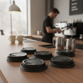 CPLA Compostable Lids for 8oz Hot Cups Ideal for Eco-Friendly Businesses (Pack of 1000)