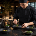Bowls 160mm Black Stoneware for Elegant Table Settings (Pack of 6)