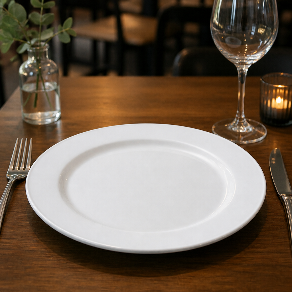 Simplicity White Service Plate 330mm for Casual Dining (Pack of 6)
