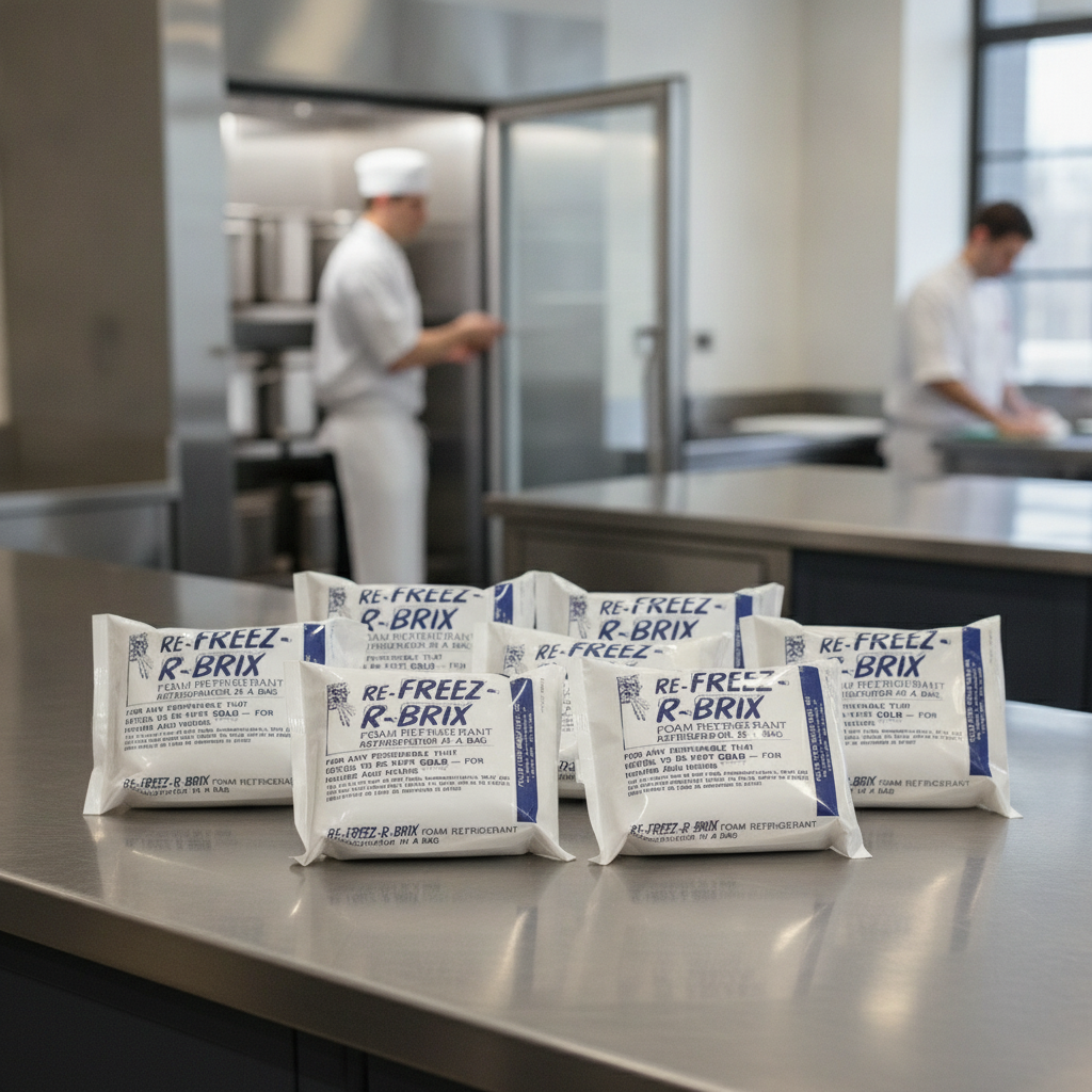 Refreezable Ice Packs 230x165mm for Keeping Condiments Cold (Pack of 6)