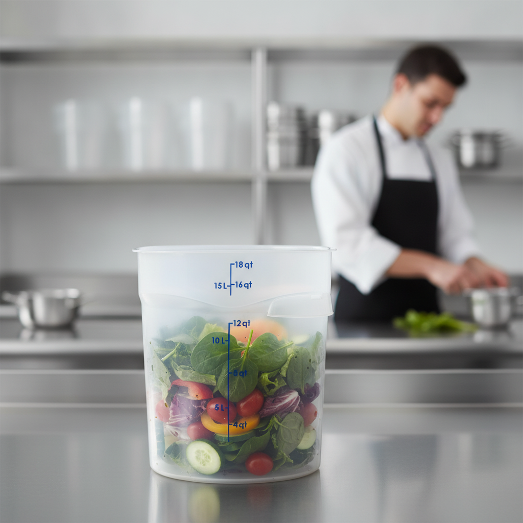 Polypropylene CamRound Container 17.2L for Efficient Food Storage