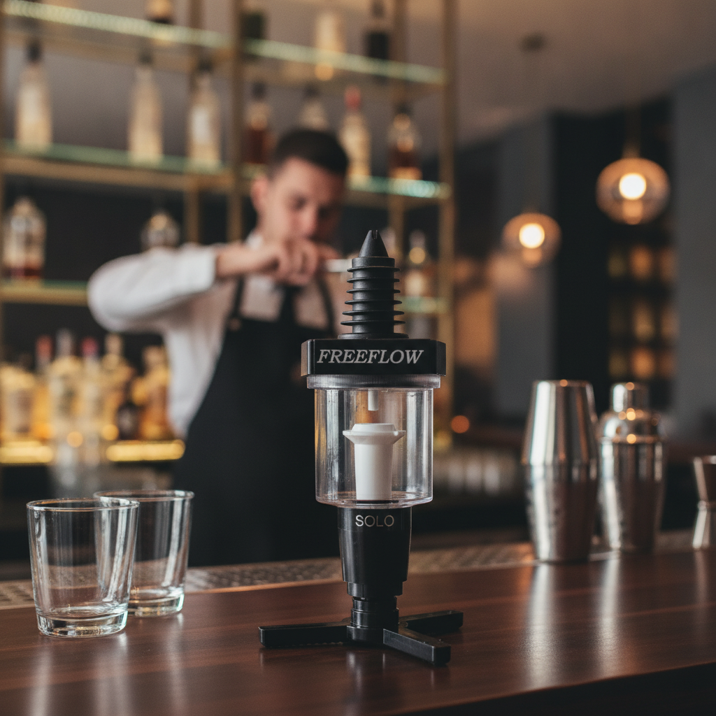 Plastic Black Solo Measure 159mm for Professional Bartenders