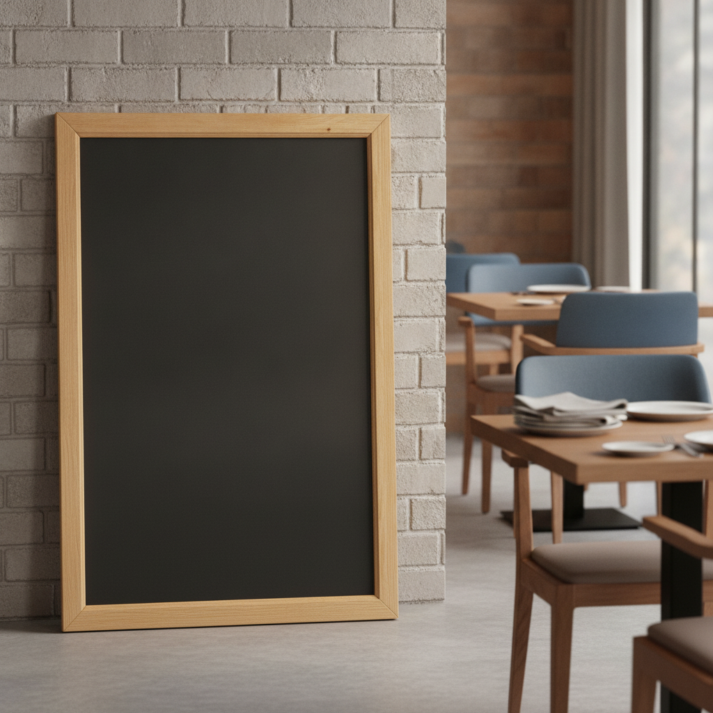 Wooden Blackboard with Antique Frame 936x636mm for Restaurants