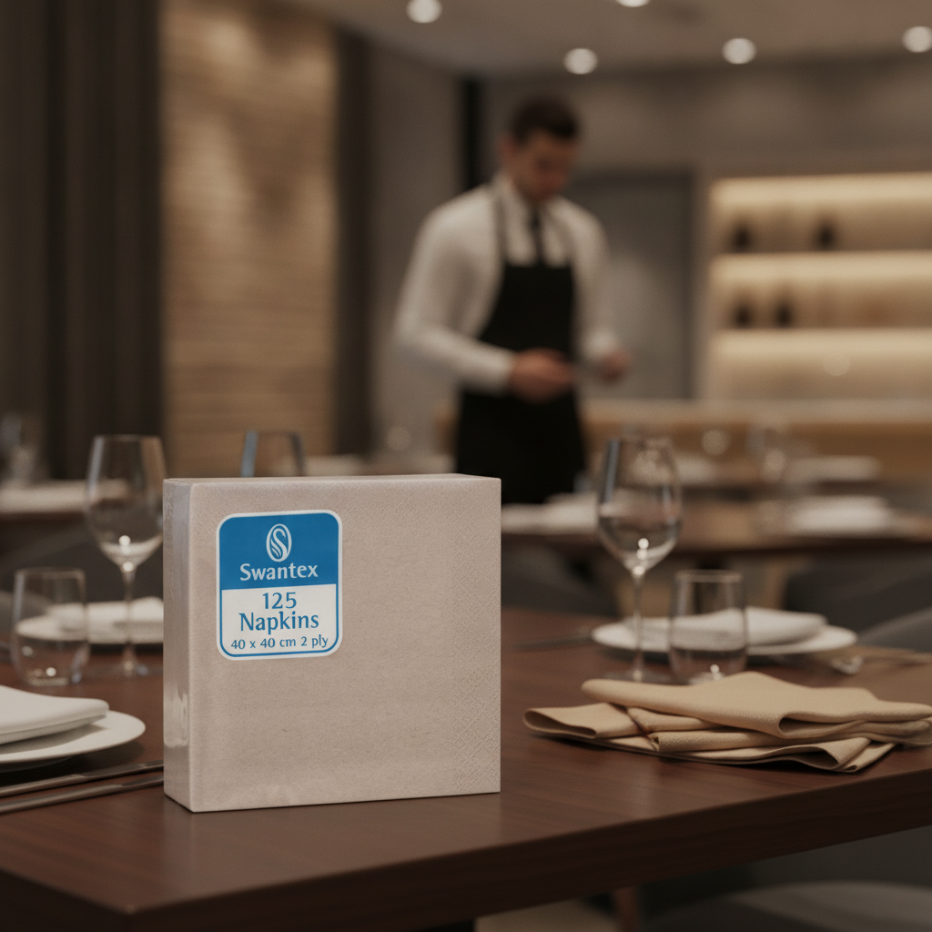Recycled Paper Dinner Napkins 40x40cm for Food Service (Pack of 2000)