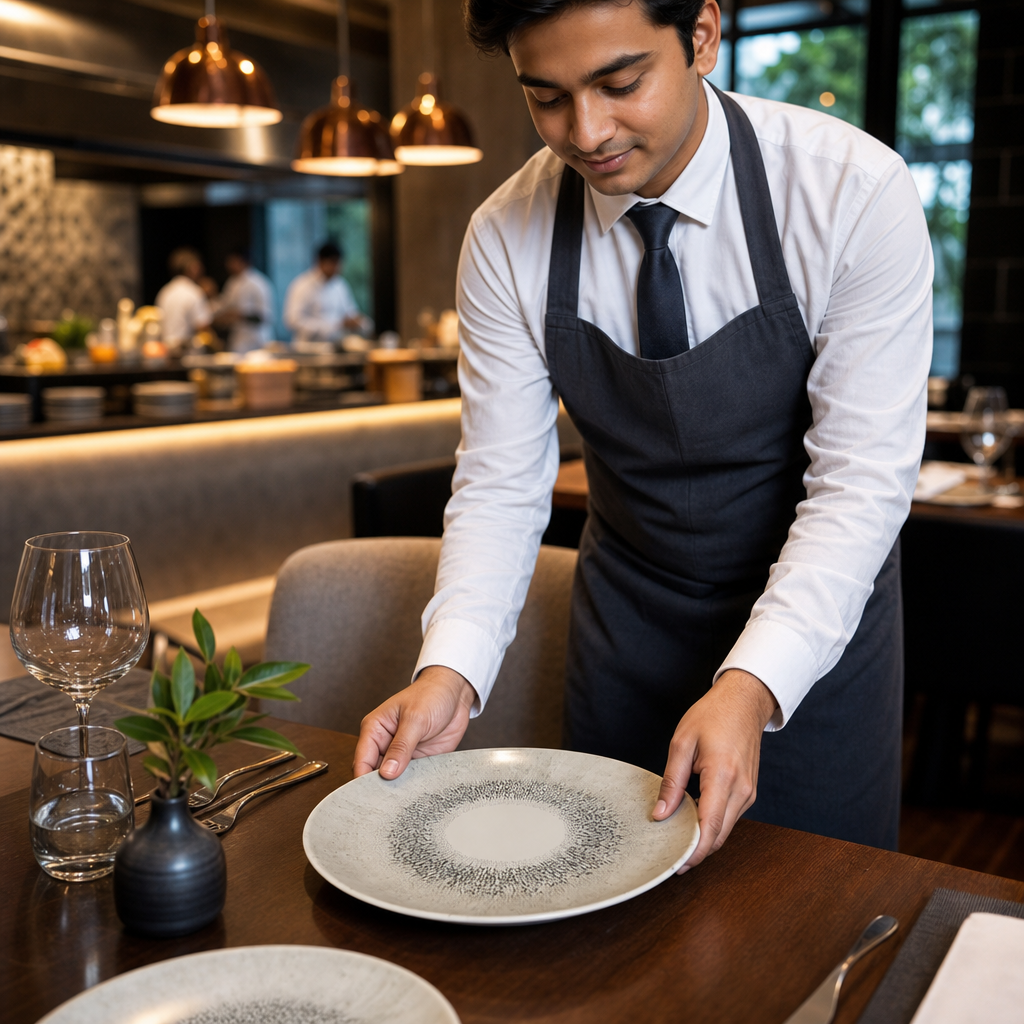 Coupe Plates 288mm Grey Vitrified Ceramic for Dining (Pack of 12)