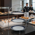 Chrome Plate Stand for 3 Plates 275mm for Buffets