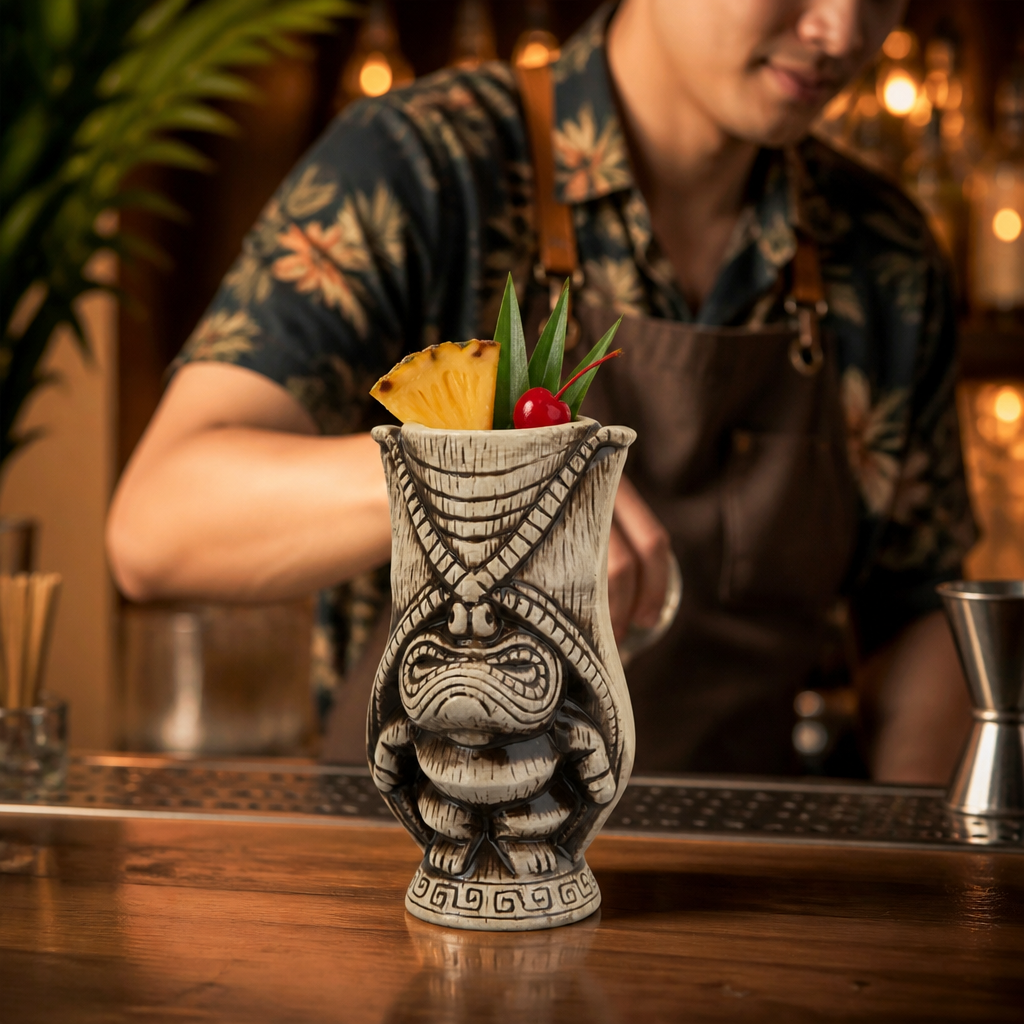 Ceramic Tiki Mug 400ml for Themed Parties