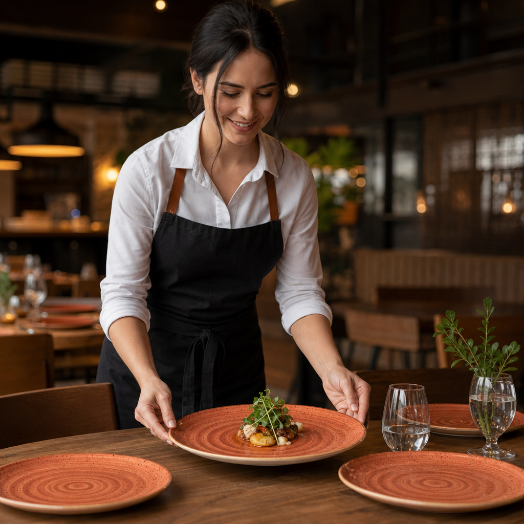 Coupe Plates Spiced 288mm Orange Ceramic for Casual Dining (Pack of 12)