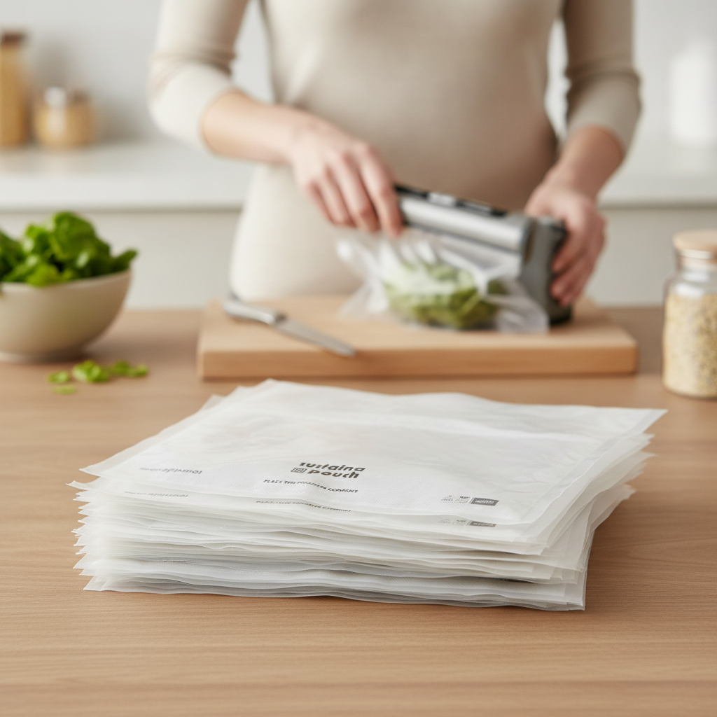 Home Compostable Vacuum Pouches 300x300mm for Food Storage (Pack of 200)