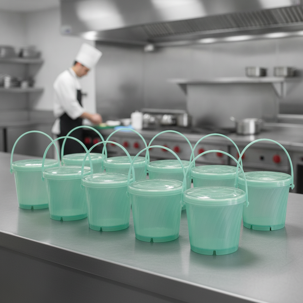 Polypropylene Large Soup and Pasta Pots 473ml for Commercial Kitchens (Pack of 12)