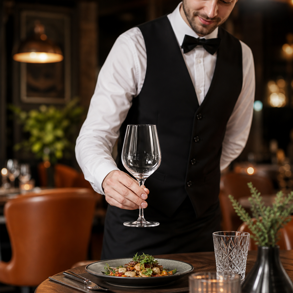 Glass Wine Glasses 370ml for Bars & Restaurants (Pack of 6)