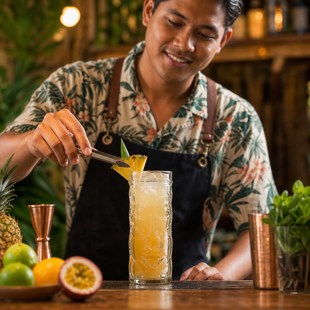 Clear Glass Tiki Glasses 450ml for Tropical Cocktails (Pack of 6)
