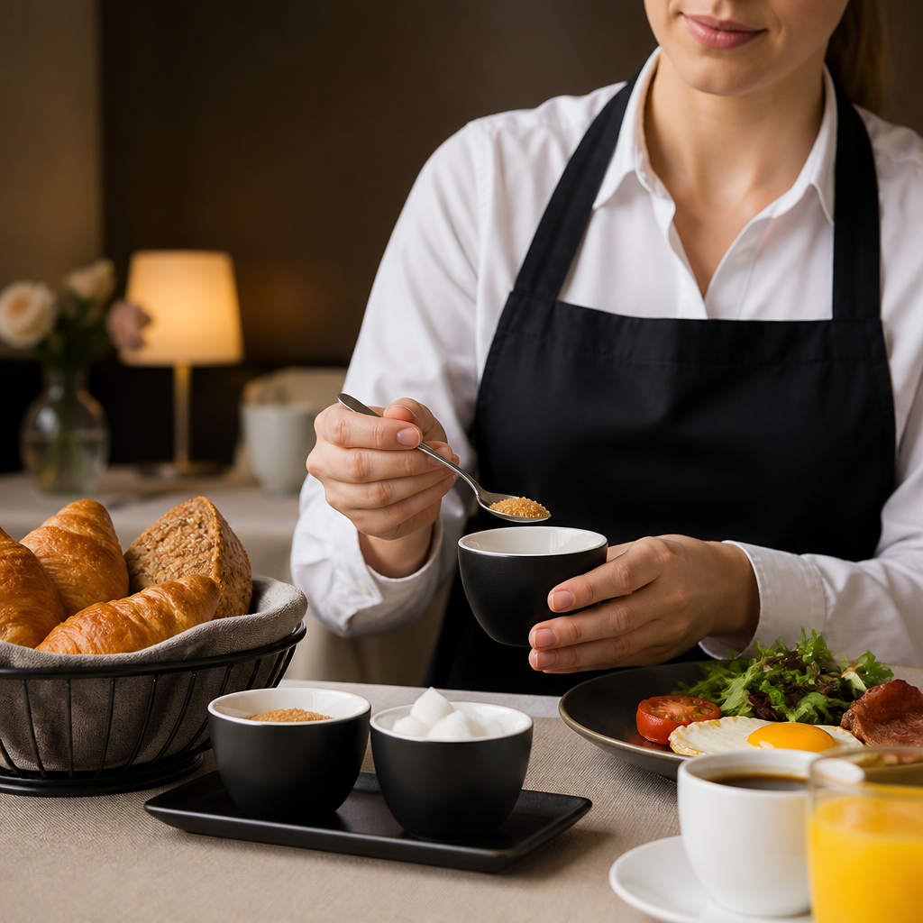 Porcelain Black Sugar Bowl 85ml for Breakfast Menus (Pack of 6)