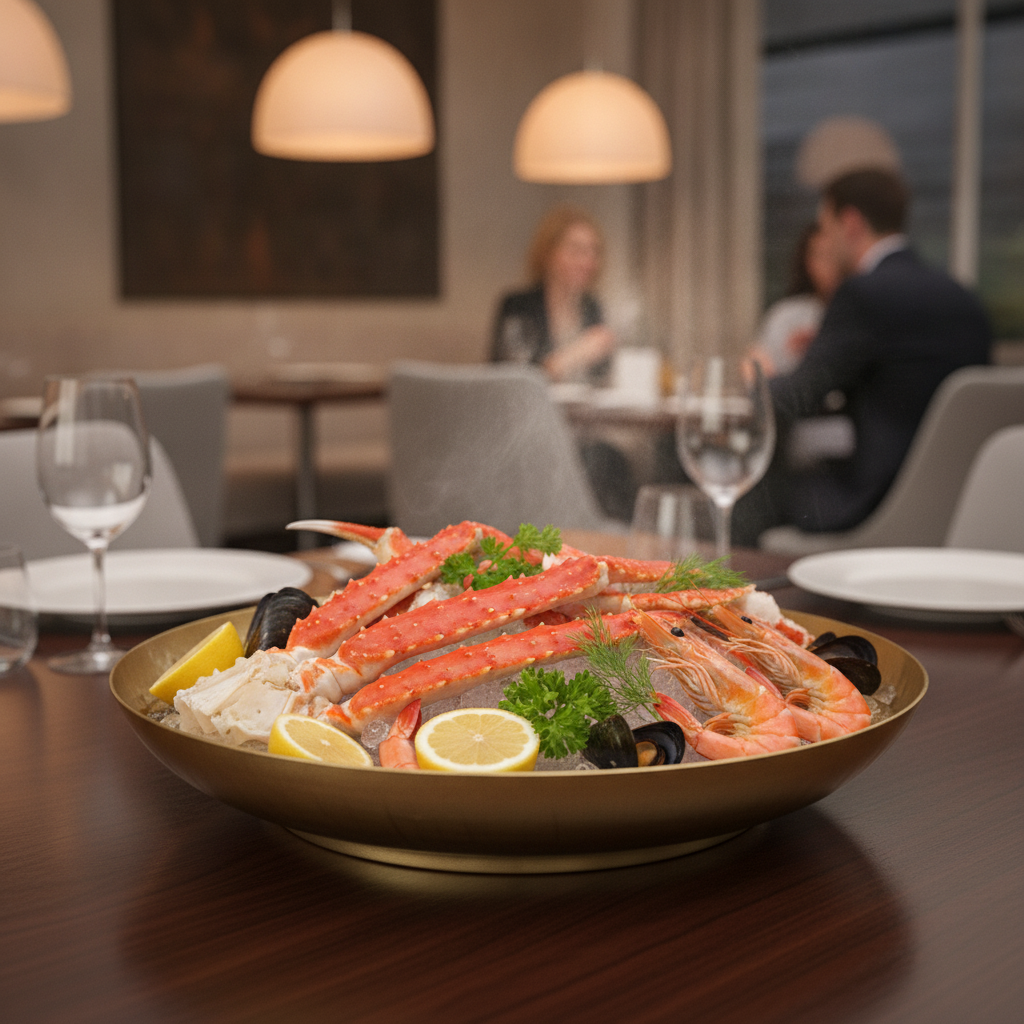Stainless Steel Seafood Serving Bowl 245mm for Elegant Dining