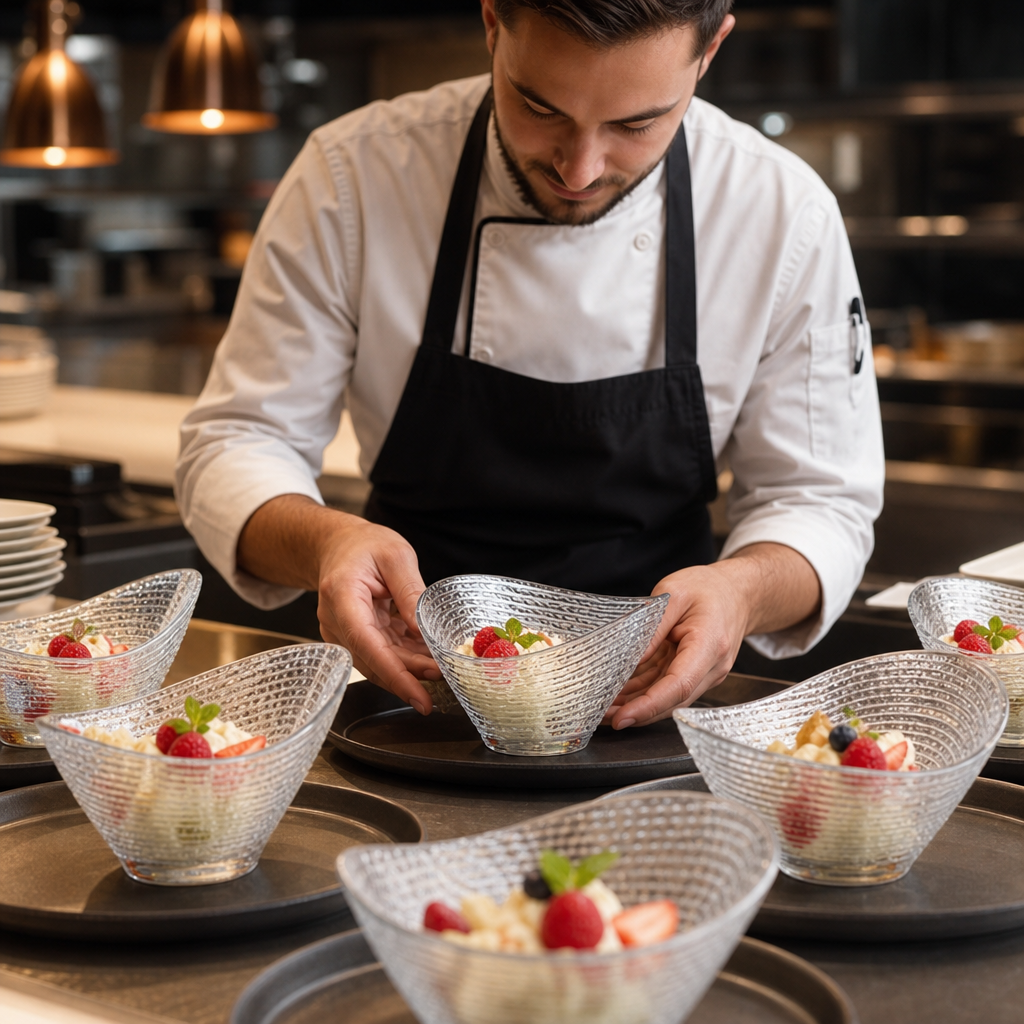 Frosted Glass Bowls 250ml for Serving Desserts (Pack of 24)