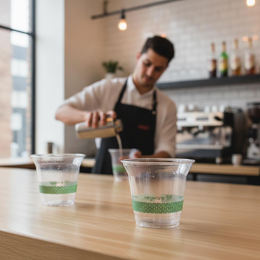 Compostable PLA Slim Cold Cups 256ml for Drinks-to-Go (Pack of 1000)