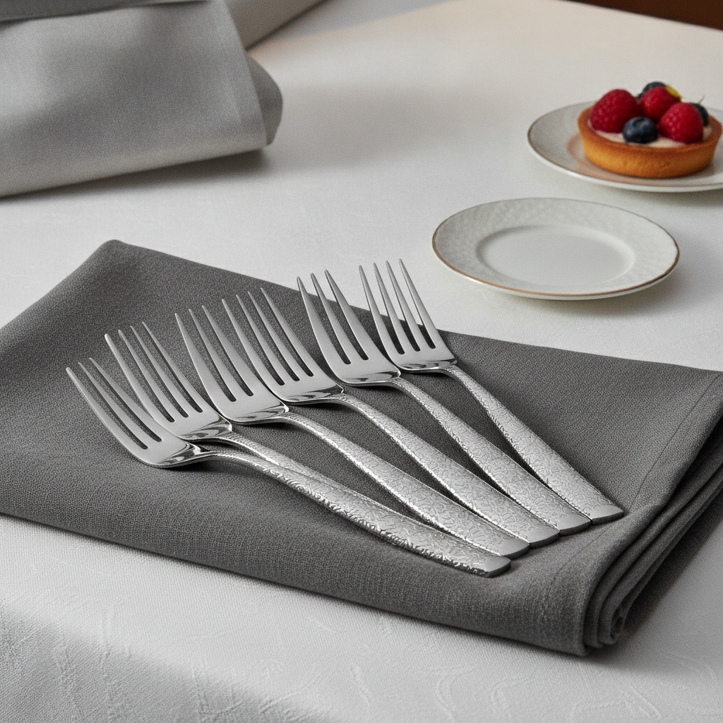 Stainless Steel Dessert Fork for Delicate Pastries (Pack of 12)