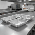 Aluminium 1/2 GN Foil Containers 3500ml for Catering Events (Pack of 5)