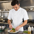 Polycotton Chef Jacket with Short Sleeves for Busy Kitchens