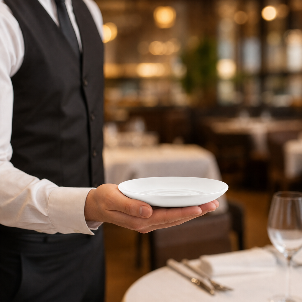 Saucers 127mm Porcelain for Catering Industry (Pack of 24)