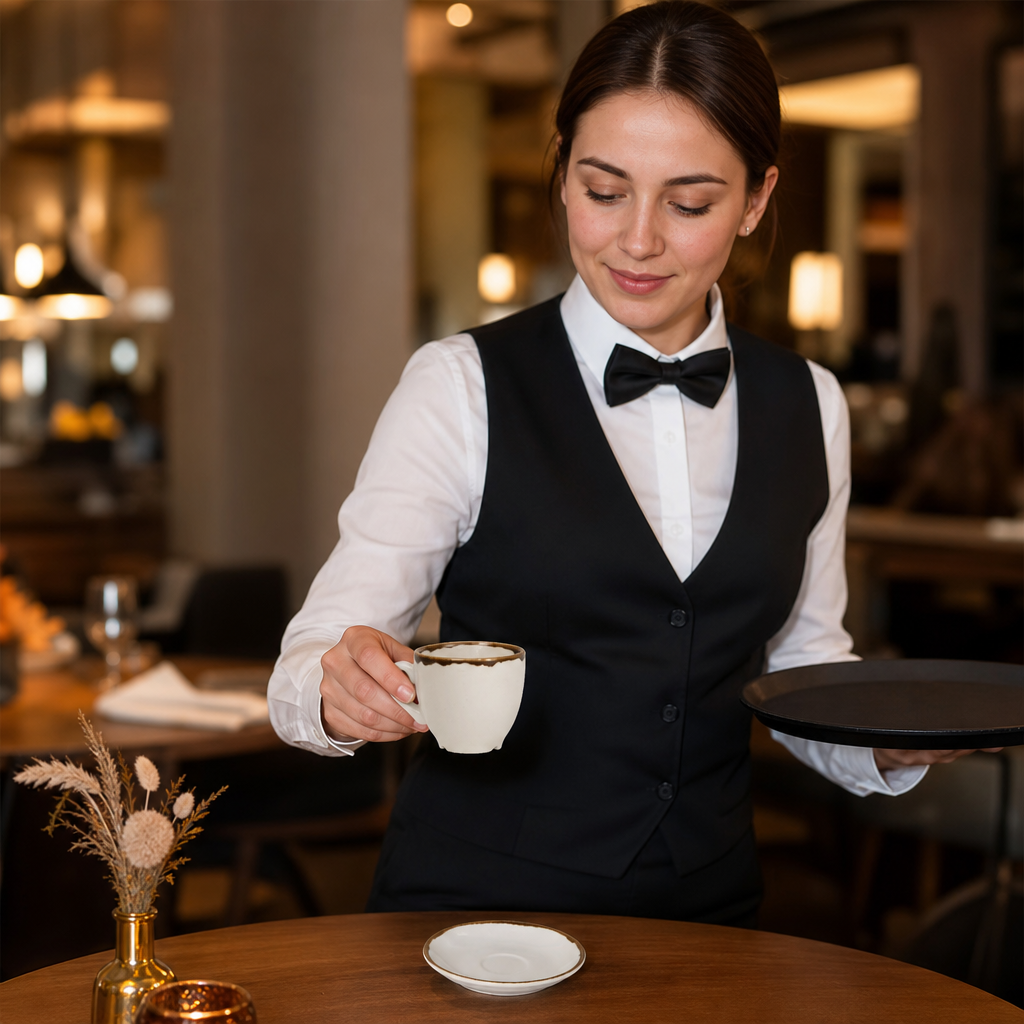 Porcelain Espresso Cups 100ml Natural for Hospitality Use (Pack of 12)