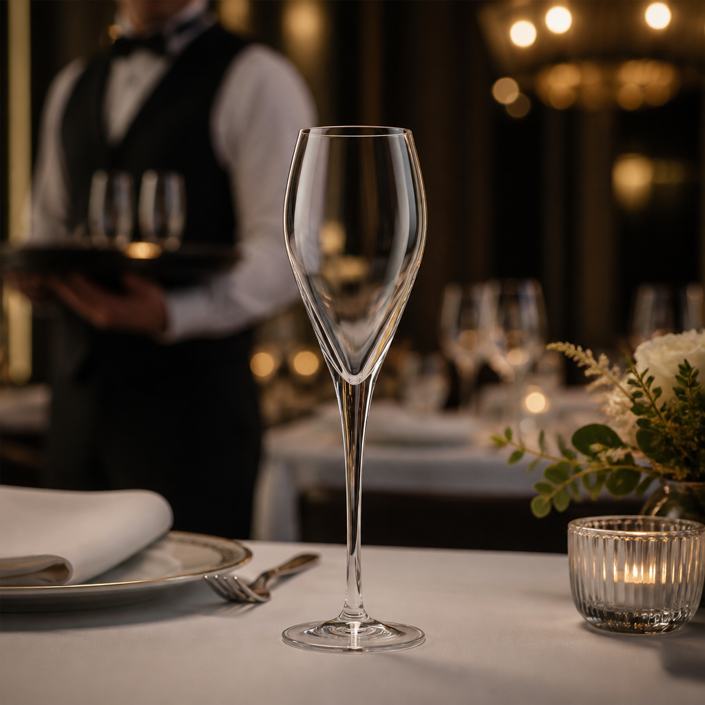 Glass Champagne Flutes 200ml for Celebrations (Pack of 24)