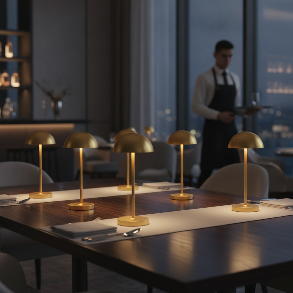 Aluminium Alloy Cordless Table Lamps 260mm for Bars & Restaurants (Pack of 6)