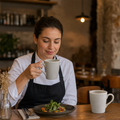Mugs 340ml Porcelain for Rustic Table Settings (Pack of 6)
