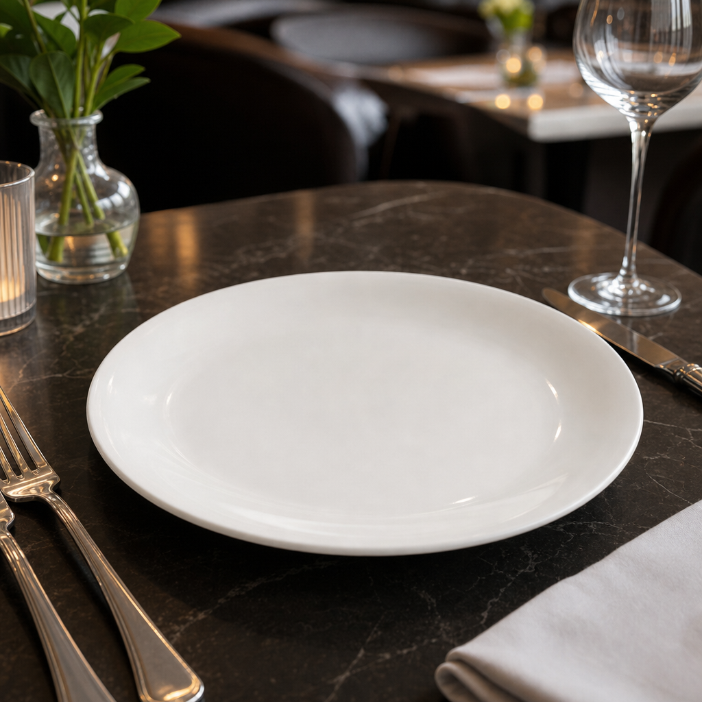 Royal Bone Coupe Plates 260mm Bone China for Fine Dining (Pack of 6)