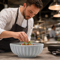 Deep Bowls Concrete Grey Porcelain for Creative Chefs (Pack of 6)