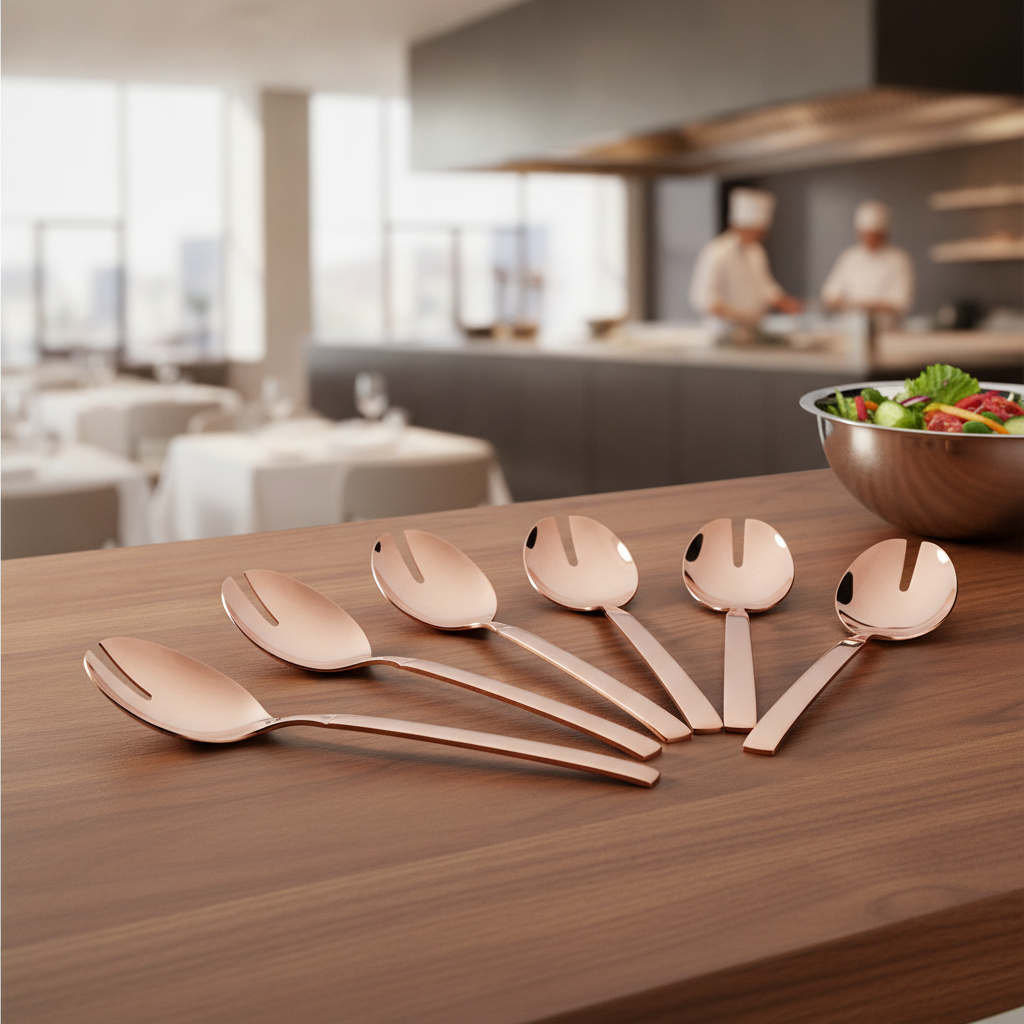 18/10 Stainless Steel Large Salad Forks for Serving (Pack of 6)