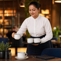 Stacking Cups 200ml Black China for Dining Experience (Pack of 12)