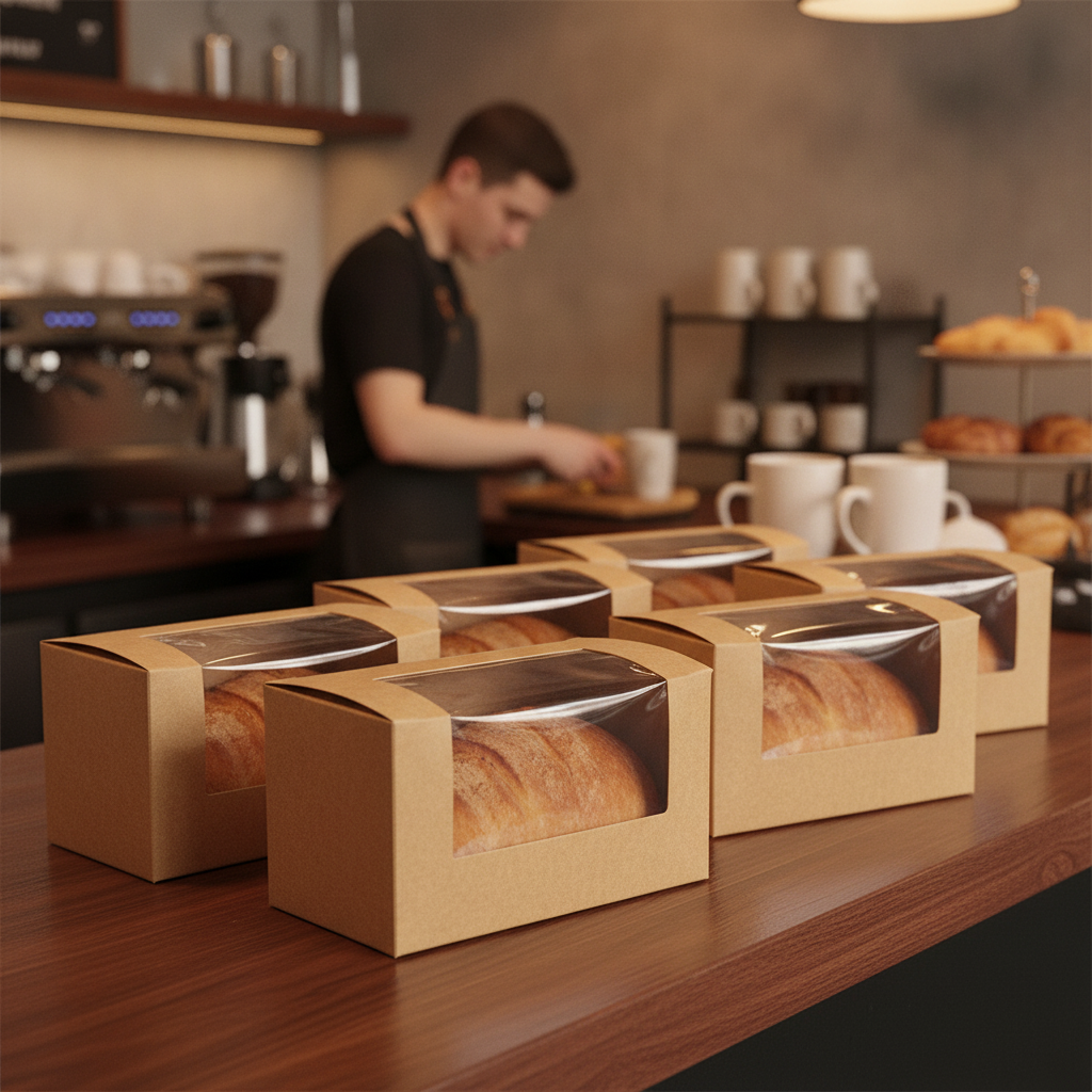 Recyclable Paperboard Bloomer Boxes for Cafés & Takeaways (Pack of 500)