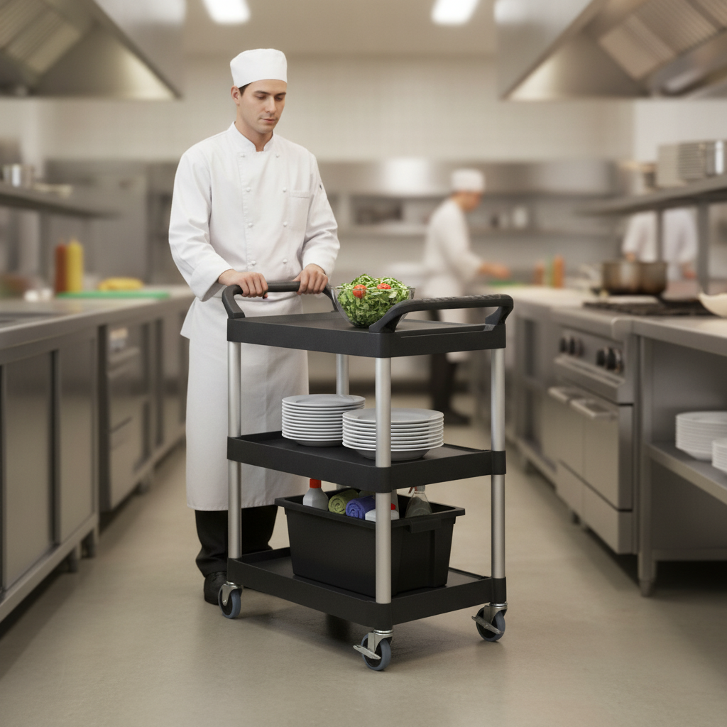 Polypropylene Utility Trolley for Light-Duty Service