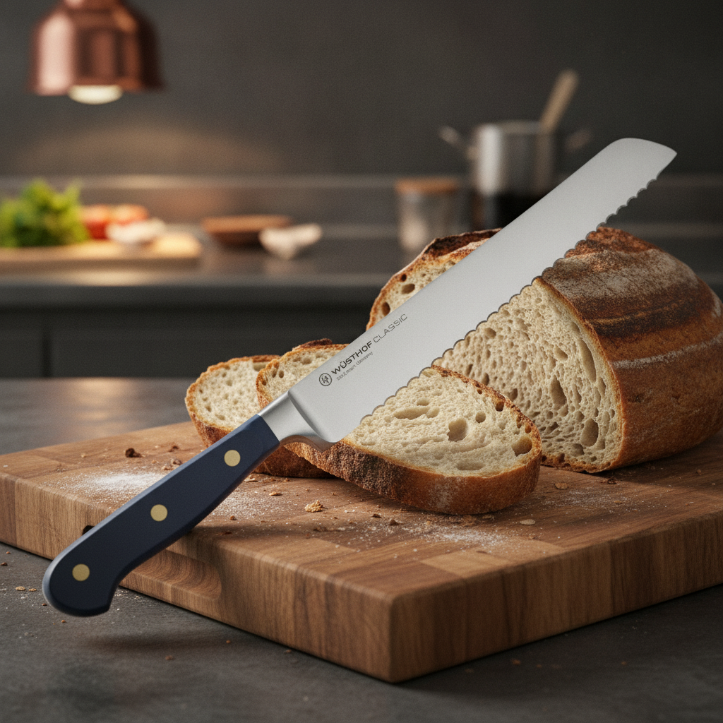 Steel Blue Bread Knife 23cm for Home & Professional Use