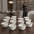 Fine China Round Butter Blocks 28ml for Fine Dining (Pack of 12)