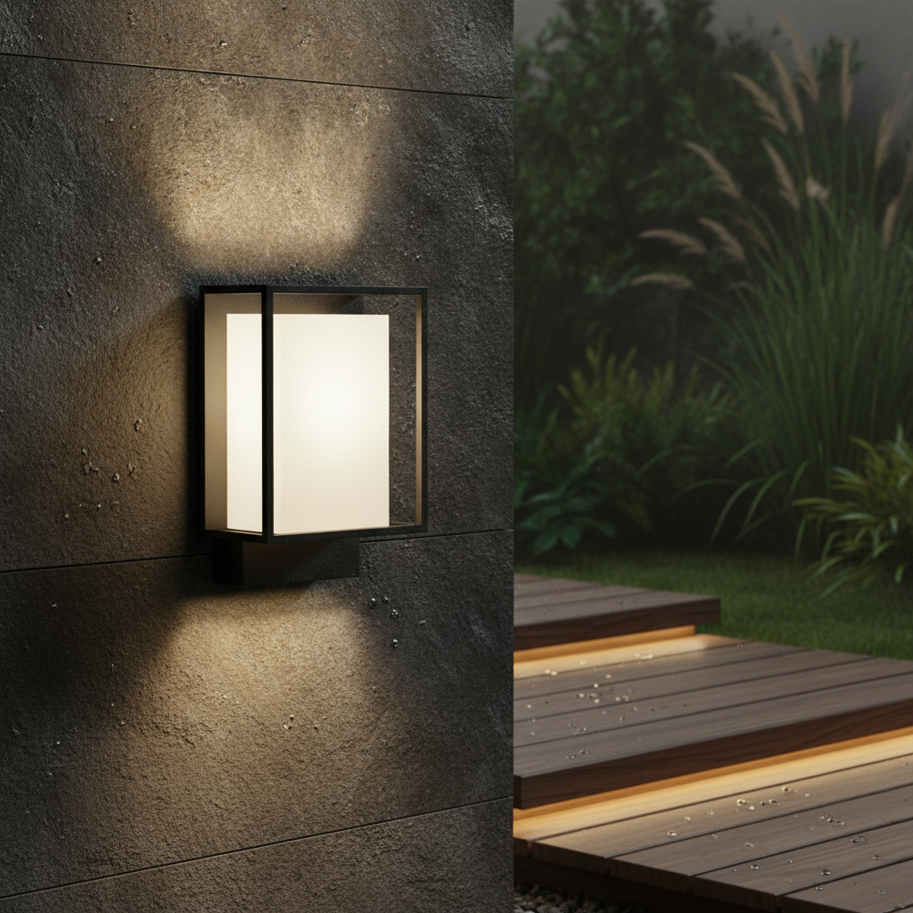Aluminium Wall Light Black for Outdoor Pathways & Entrances