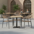 Rattan Outdoor Armchairs 768mm for Restaurants & Cafés (Pack of 4)