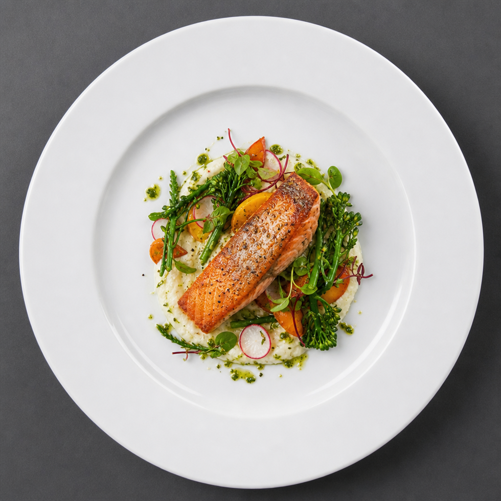Wide Rimmed Porcelain Plates 280mm for Catering Environments