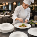 Rimmed Bowls 280mm Porcelain for Hospitality Use (Pack of 6)