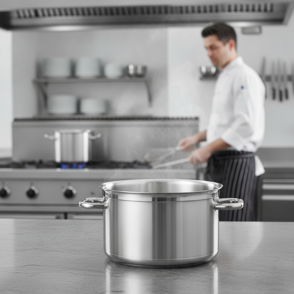 Stainless Steel Boiling Pan 24cm for Professional Kitchens