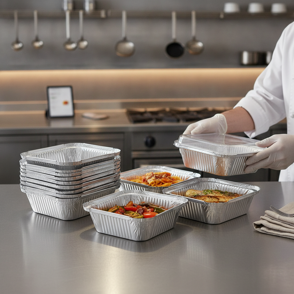 Aluminium Foil Containers 450ml for Food Storage & Serving (Pack of 50)