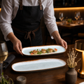 Large Platters 355x140mm Stoneware for Elegant Table Settings (Pack of 2)