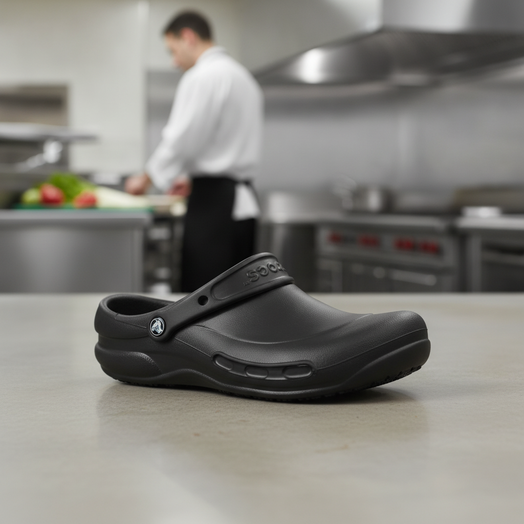 Croslite Resin Black Bistro Clogs for Long Hours of Comfort