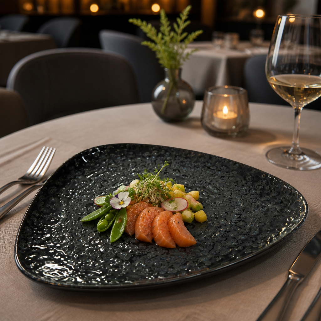 Triangle Plates 192mm Vitrified Ceramic for Stylish Dining (Pack of 12)