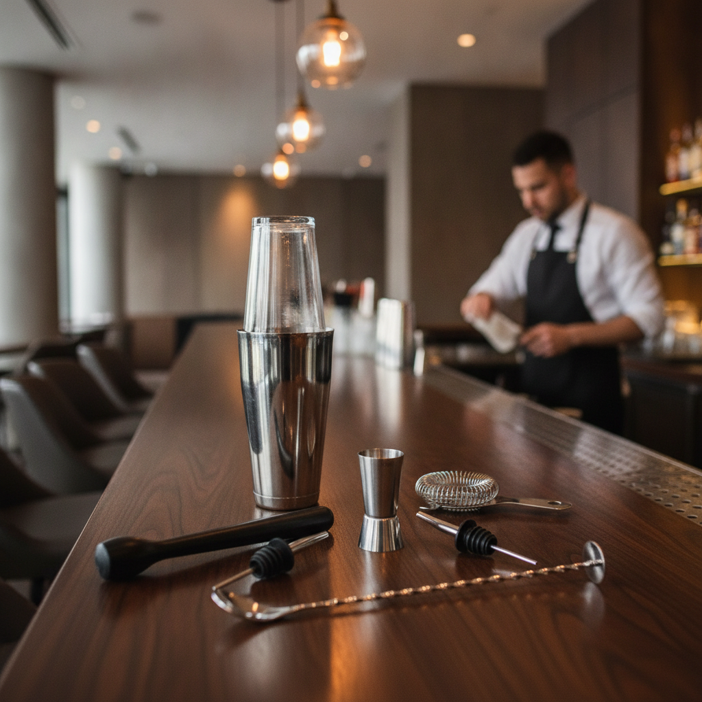 Stainless Steel 8-Piece Cocktail Kit 789x350mm for Bartending