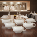 Alumina Vitrified Ceramic Sauce Boat 340ml for Fine Dining (Pack of 6)