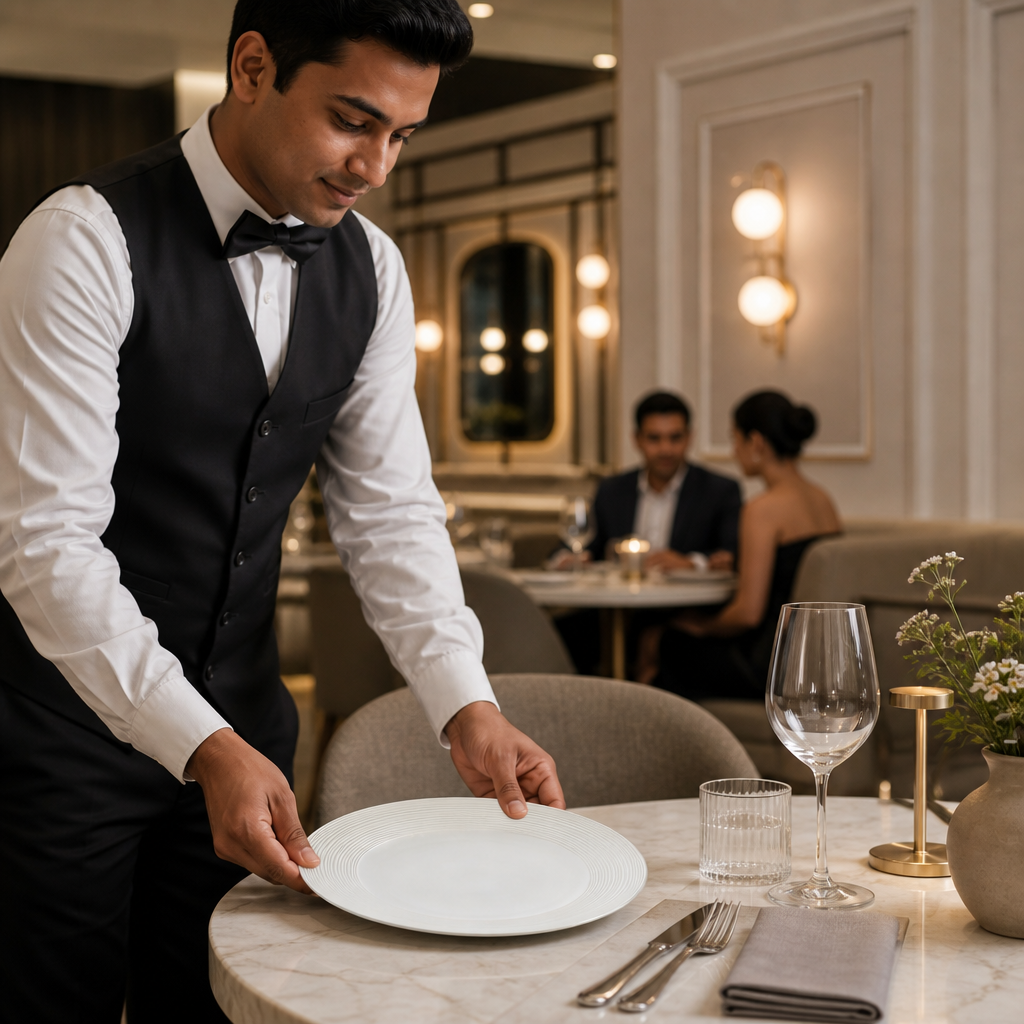 Coupe Plates 280mm Vitrified Porcelain for Dining (Pack of 12)