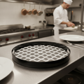 Polycarbonate Round Non-Slip Tray 405mm for Catering