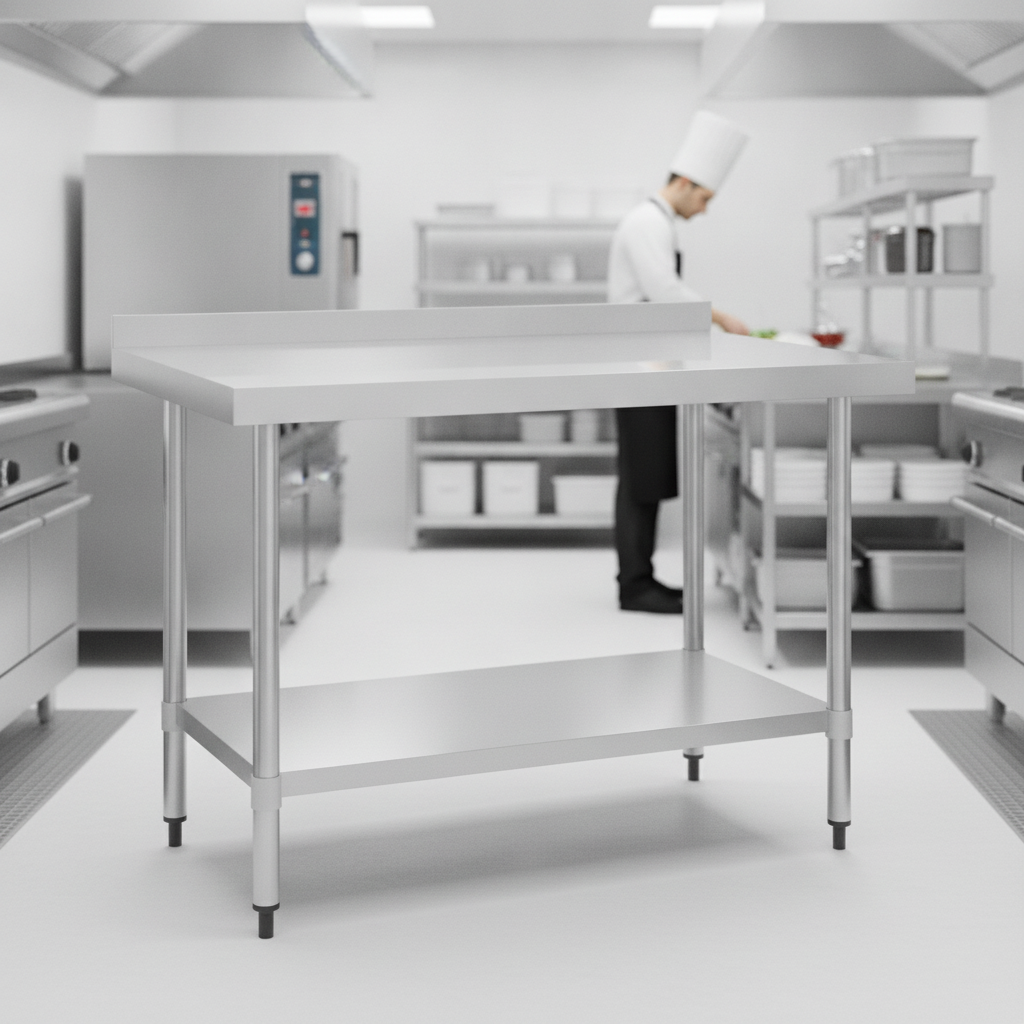 430 Stainless Steel Prep Table 1200mm for Kitchen Use